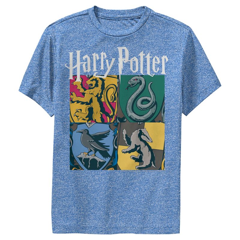 Boy's Harry Potter Hogwarts Houses Vintage Collage Performance Tee