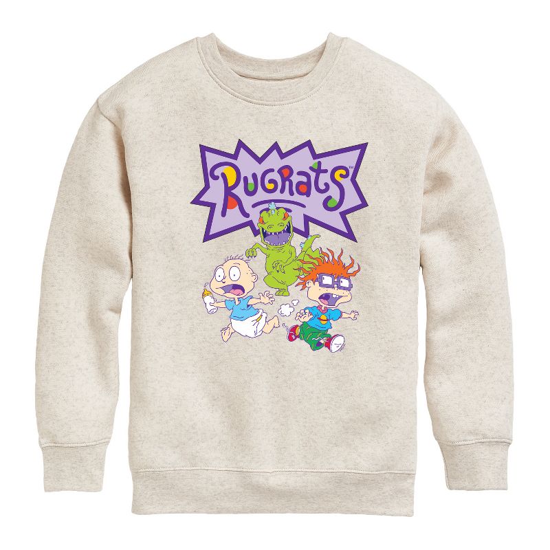 Boys' - Rugrats - The Great Chase Graphic Long Sleeve Fleece Sweatshirt