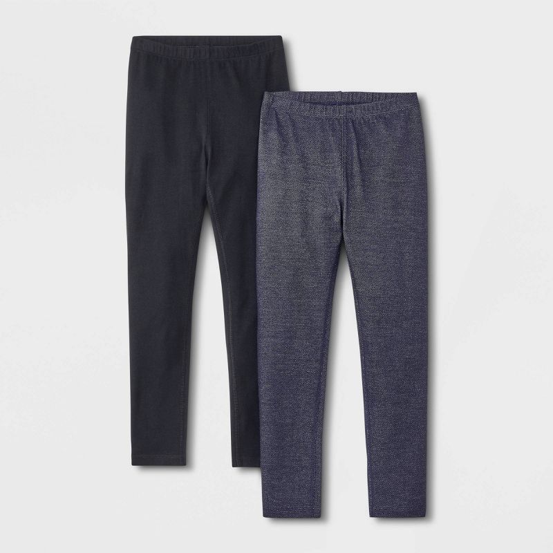 Girls' 2pk Adaptive Leggings - Cat & Jack™