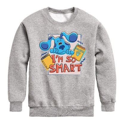 Boys' - Blue's Clues & You! - I'm So Smart Graphic Long Sleeve Fleece Sweatshirt