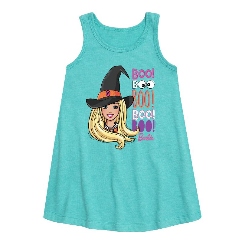 فستان باربي ويتش جرافيكي بدون أكمام للفتيات