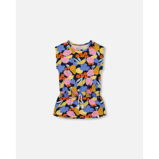 Deux par Deux Girl Printed Tunic Top Multicolored