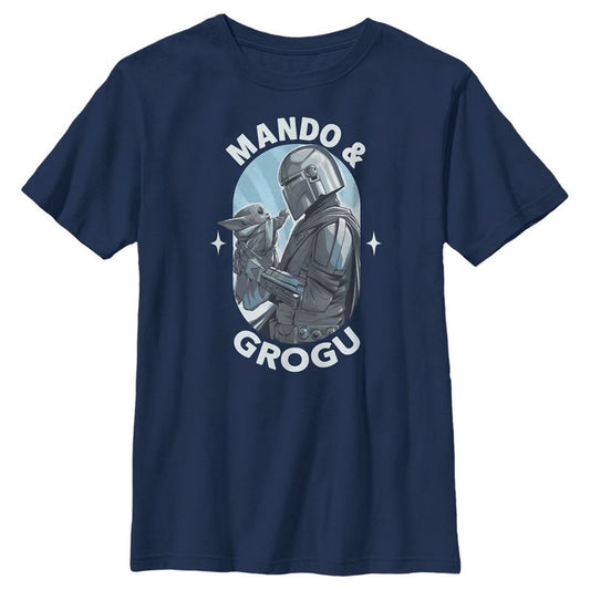 Boy's Star Wars The Mandalorian Father's Day Mando & Grogu Love T-Shirt