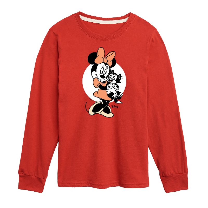 Boys' - Disney - Minnie Mouse & Figaro Hugs Long Sleeve Graphic T-Shirt