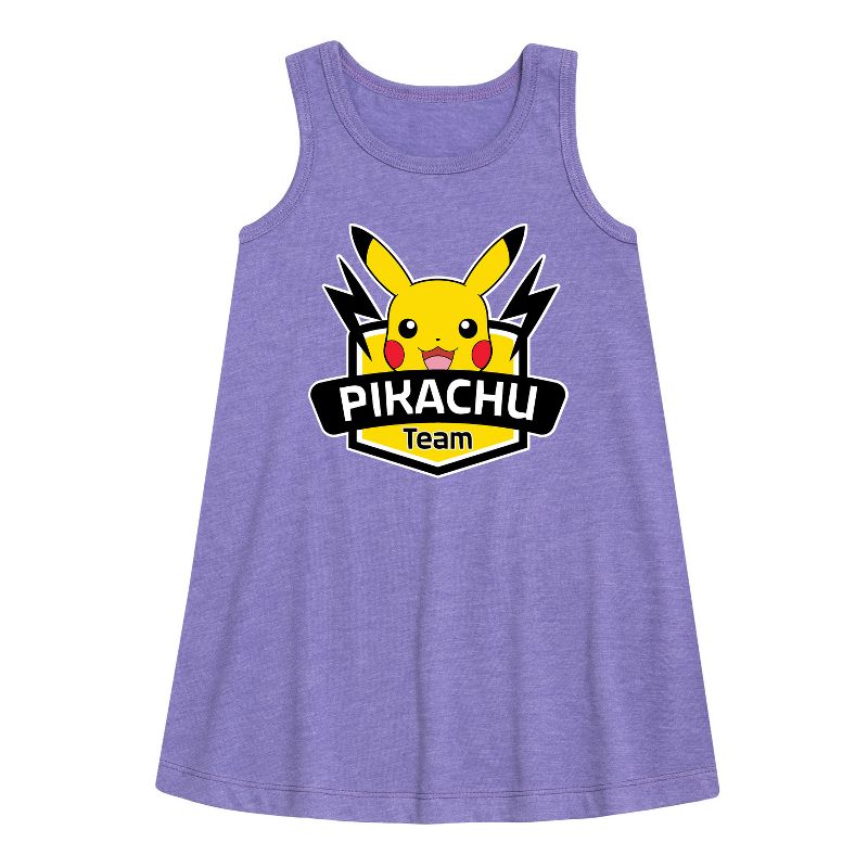Girls' - Pokémon - Team Pikachu Graphic Sleeveless Aline Dress