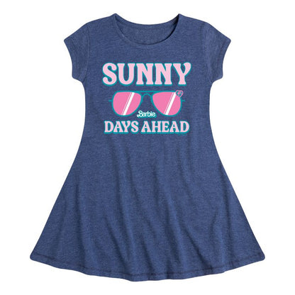 فستان باربي - أيام مشمسة - مناسب وأنيق - بأكمام قصيرة