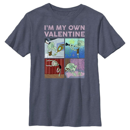 Boy's SpongeBob SquarePants Valentine's Day Squidward I'm my Own Valentine T-Shirt