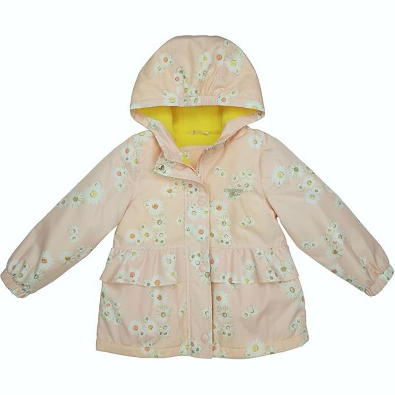 جاكيتات OshKosh B'Gosh للأطفال الصغار/البنات متوسطة الوزن مبطنة بالصوف المكشكش