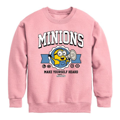 Boys' - Despicable Me Minions - Make Yourself Heard Graphic Long Sleeve Fleece Sweatshirt