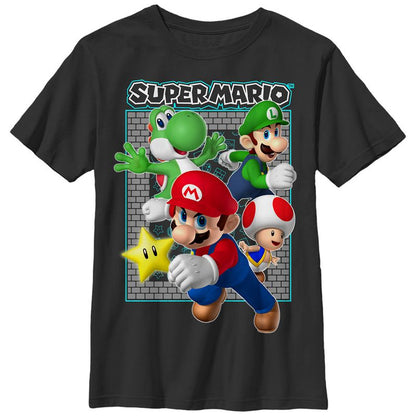 تي شيرت نينتندو سوبر ماريو بريك للأولاد