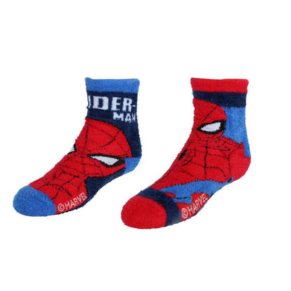 Textiel Trade Boy's Spiderman Fluffy Crew Socks (2 Pairs)