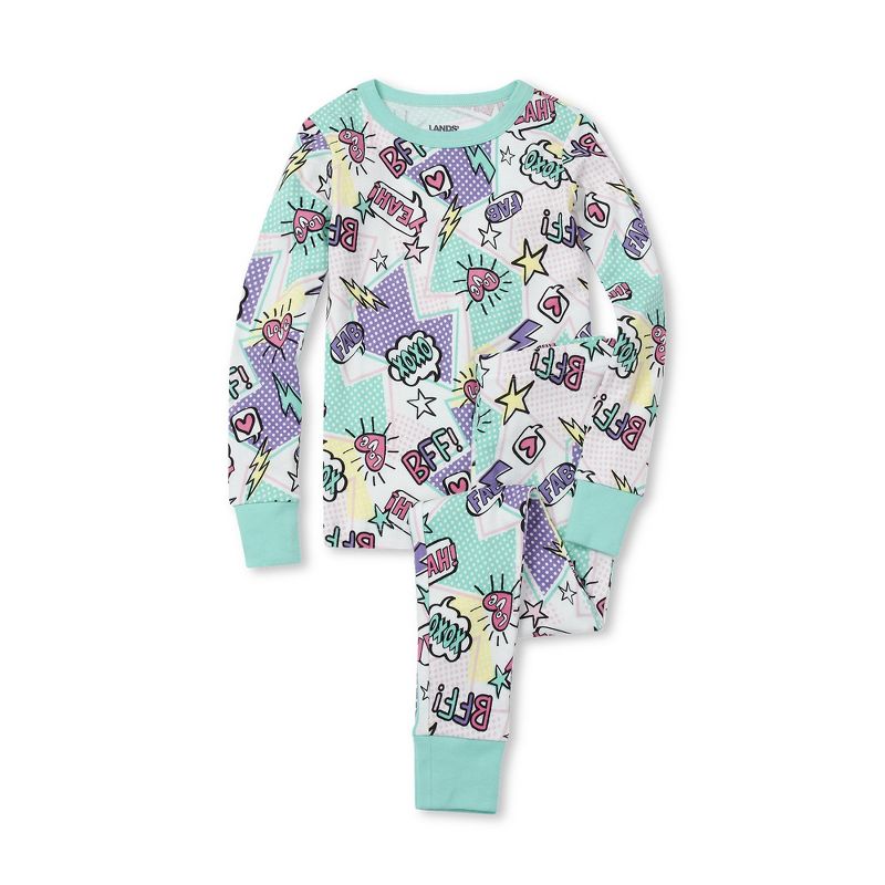 Lands' End Kids Pattern Snug Fit Pajama Set (Part 3)