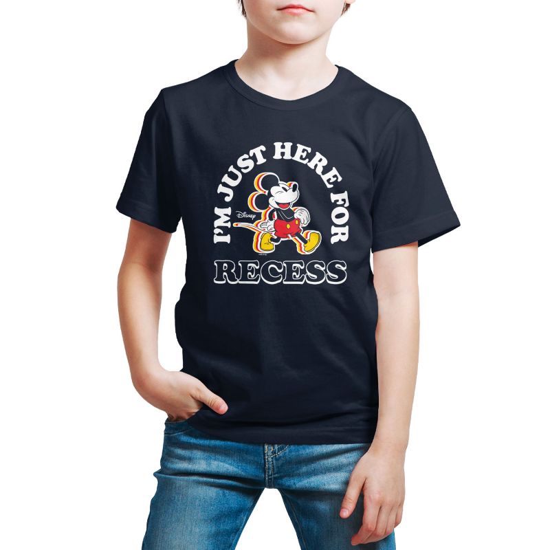 Boys' - Disney - I'm Just Here For Recess Short Sleeve Graphic T-Shirt