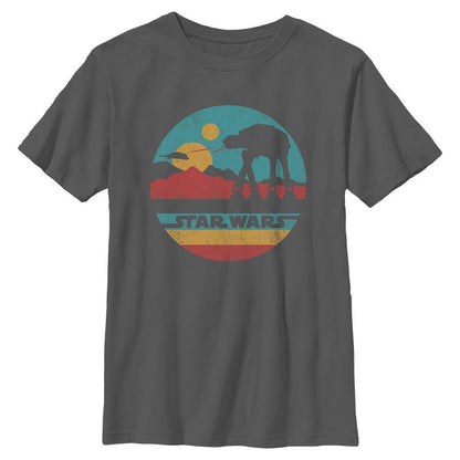 Boys Star Wars AT-AT Retro Circle T Shirt