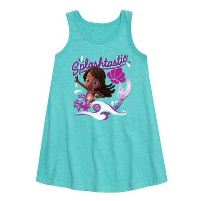 Girls' - Santiago of The Seas - Splashtastic Graphic Sleeveless Aline Dress