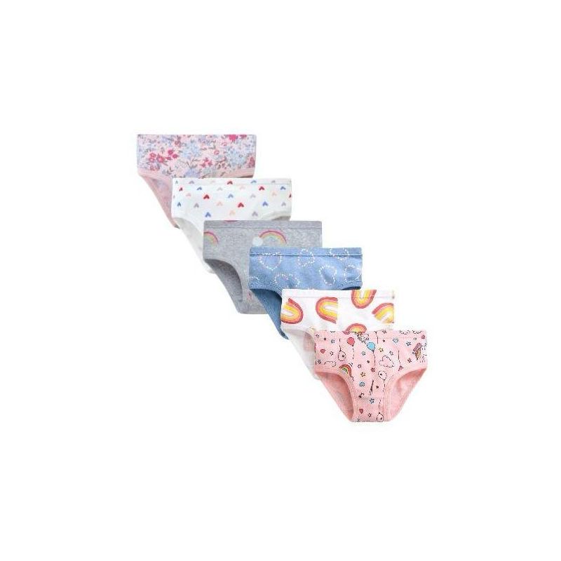 Girls 6 Pack Underwears Ultra Smooth and Soft Cotton