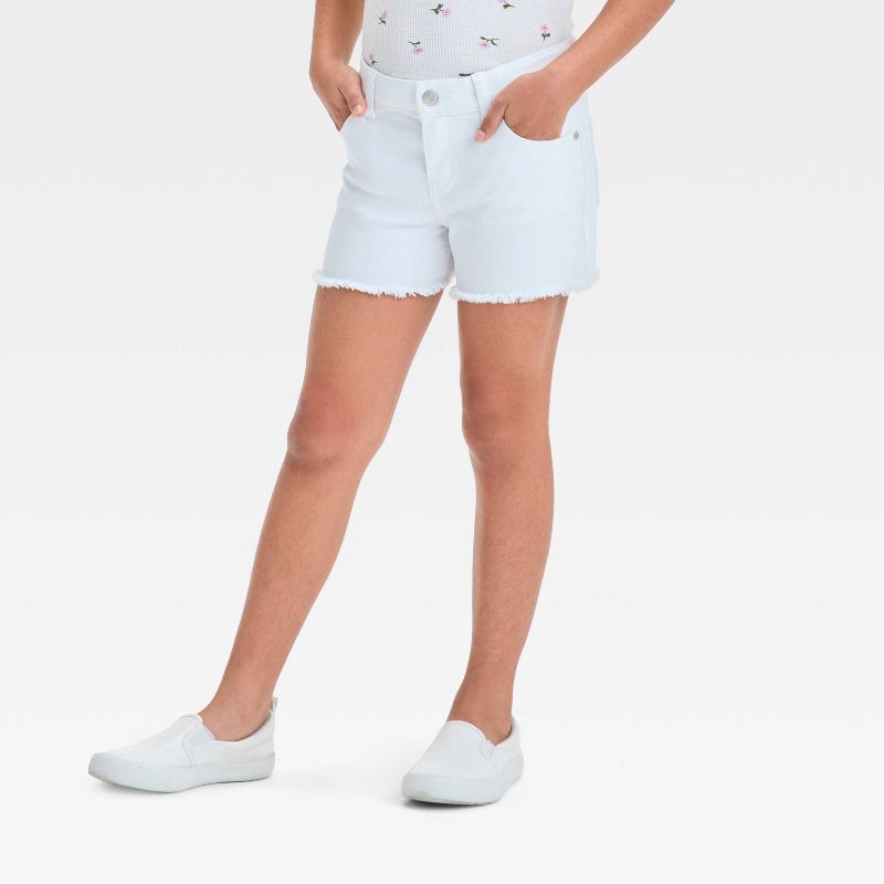 Girls' Cutoff Mid-Rise Jean Shorts - Cat & Jack™