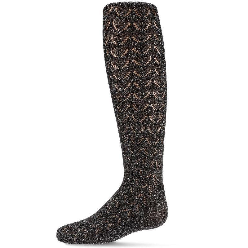 Memoi Toddler Shimmer Pointelle Cotton Tights
