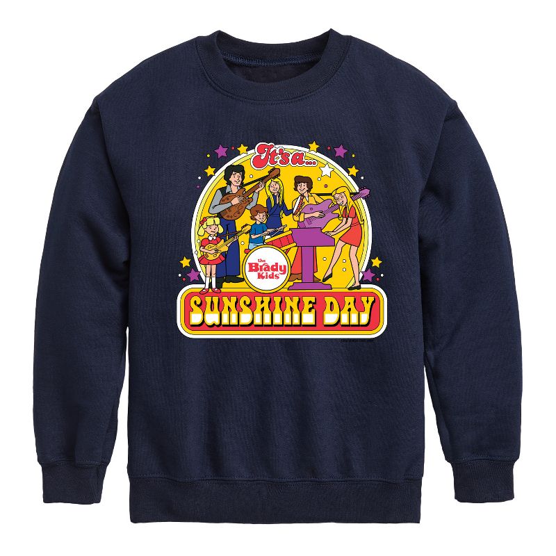 Boys' - The Brady Bunch - The Brady Kids Graphic Long Sleeve Fleece Sweatshirt