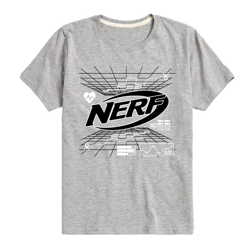 تي شيرت جرافيكي بأكمام قصيرة من نيرف للأولاد - نيرف - خريطة شبكية