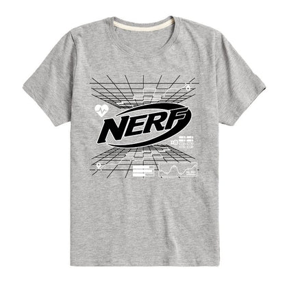 تي شيرت جرافيكي بأكمام قصيرة من نيرف للأولاد - نيرف - خريطة شبكية