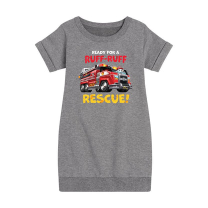 Girls' - Paw Patrol - Marshall Ruff Ruff Rescue Graphic Short Sleeve Fleece Dress