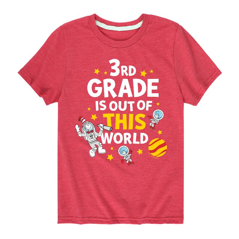 تي شيرت جرافيكي بأكمام قصيرة من Out Of This World للأولاد - دكتور سوس - الصف الثالث