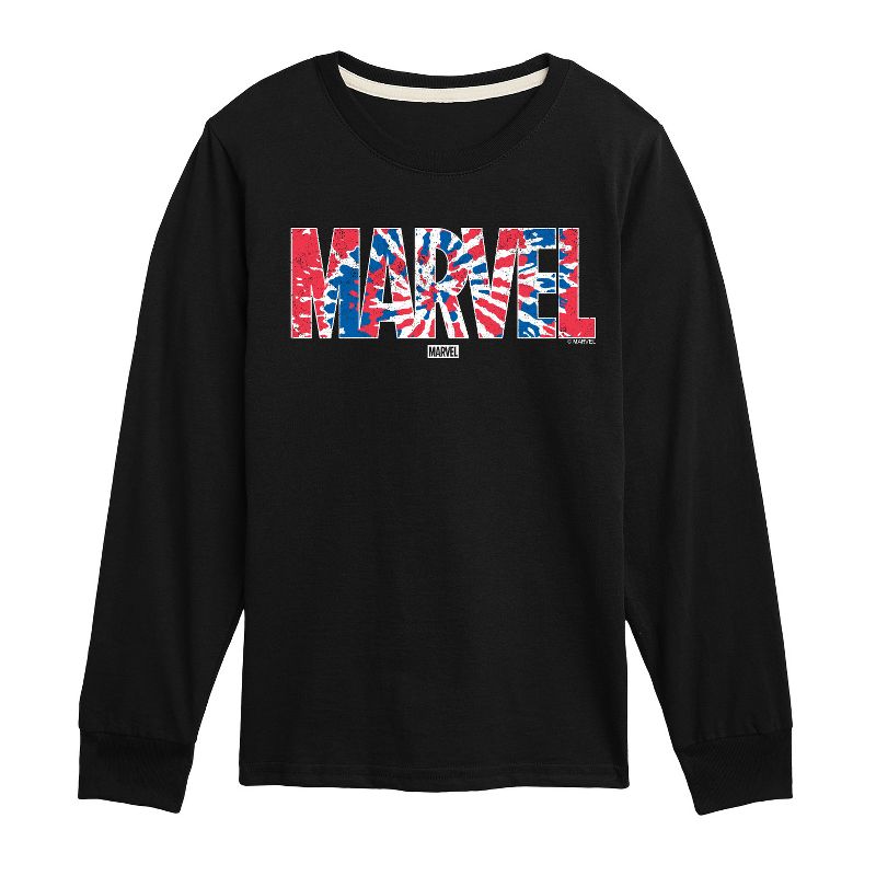 Boys' - Marvel - Tie Dye Long Sleeve Graphic T-Shirt