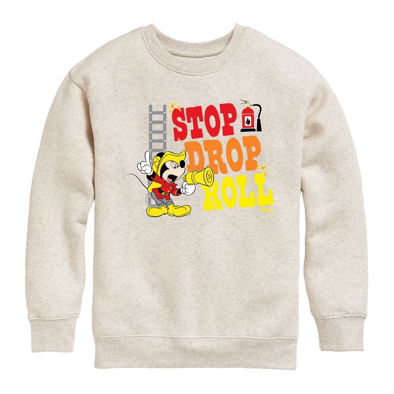 Boys' - Disney - Firefighter Mickey Graphic Long Sleeve Fleece Sweatshirt