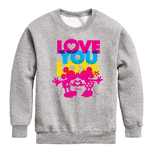 Boys' - Disney - Love You Lots Graphic Long Sleeve Fleece Sweatshirt