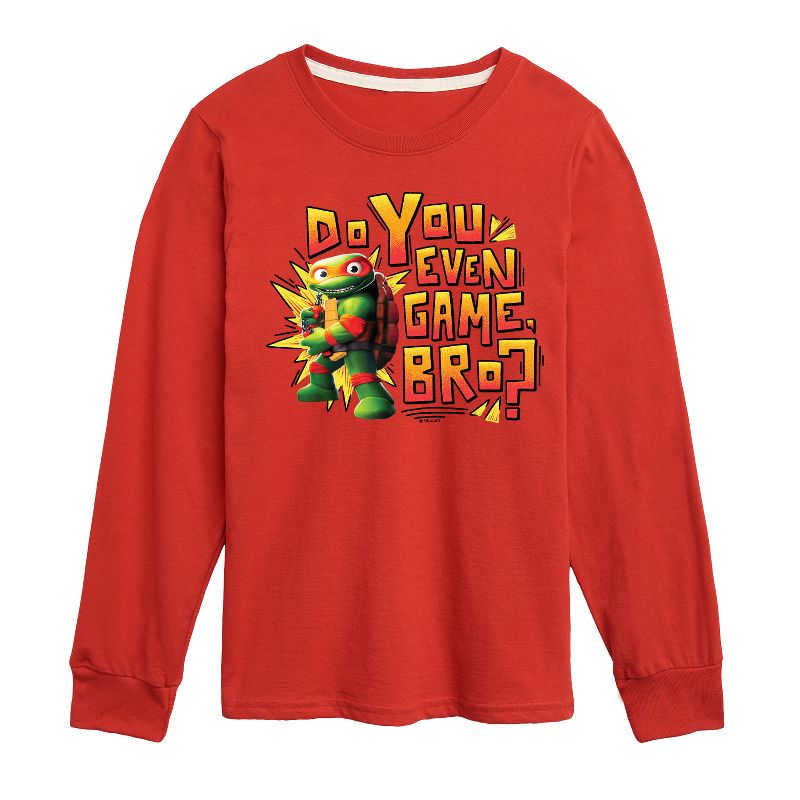 تي شيرت جرافيكي بأكمام طويلة من Teenage Mutant Ninja Turtles للأولاد - Battle Tycoon Do You Even Game Bro