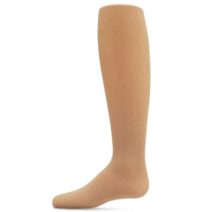 Memoi Girls' Metallic Shimmer Opaque Tights