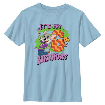 Boys Chuck E. Cheese It's My 6th Birthday T Shirt