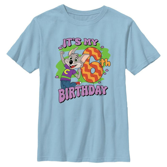 Boys Chuck E. Cheese It's My 6th Birthday T Shirt
