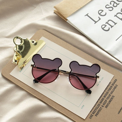 MyKids-USA Girls Colorful Lenses Cartoon Frame Shape Fashion Sunglasses