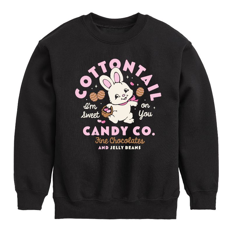 Boys' - Instant Message - Cottontail Candy Co. Graphic Long Sleeve Fleece Sweatshirt