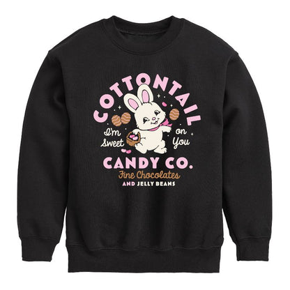 Boys' - Instant Message - Cottontail Candy Co. Graphic Long Sleeve Fleece Sweatshirt