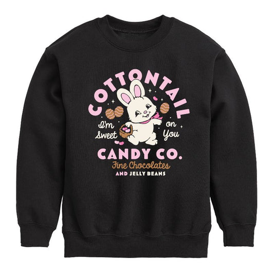 Boys' - Instant Message - Cottontail Candy Co. Graphic Long Sleeve Fleece Sweatshirt