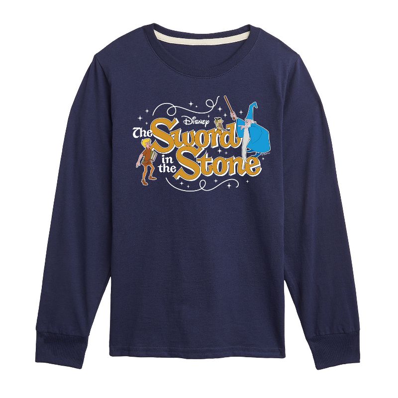 Boys' - Disney - Sword In The Stone Character Group Long Sleeve Graphic T-Shirt