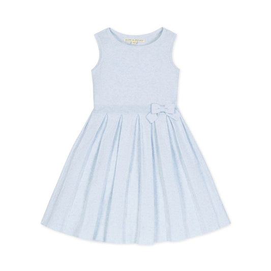 Hope & Henry Heirloom Girls'  Sleeveless Pleated Sweater Dress with Bow, Kids