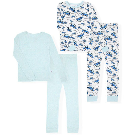 Sleep On It Boys Viscose From Bamboo 2-Piece Snug Fit Pajama Set (2-Pack) - Toddler Pajamas to Boys Pajama Sets