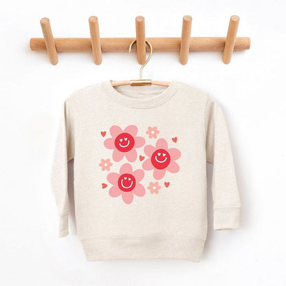 سويت شيرت جرافيكي ناعم للغاية بطبعة زهور الحب الهيبية من ذا جونيبر شوب