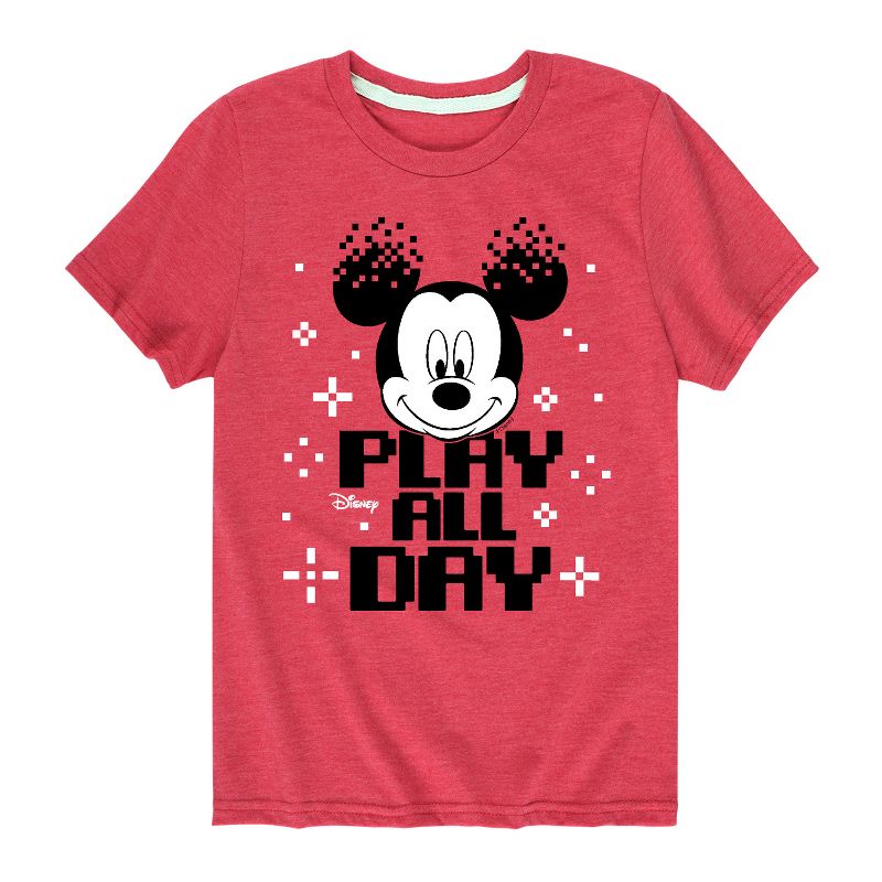 Boys' - Disney - Play All Day Pixels Short Sleeve Graphic T-Shirt