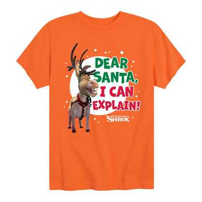 Boys' - Shrek - Dear Santa I Can Explain Short Sleeve Graphic T-Shirt