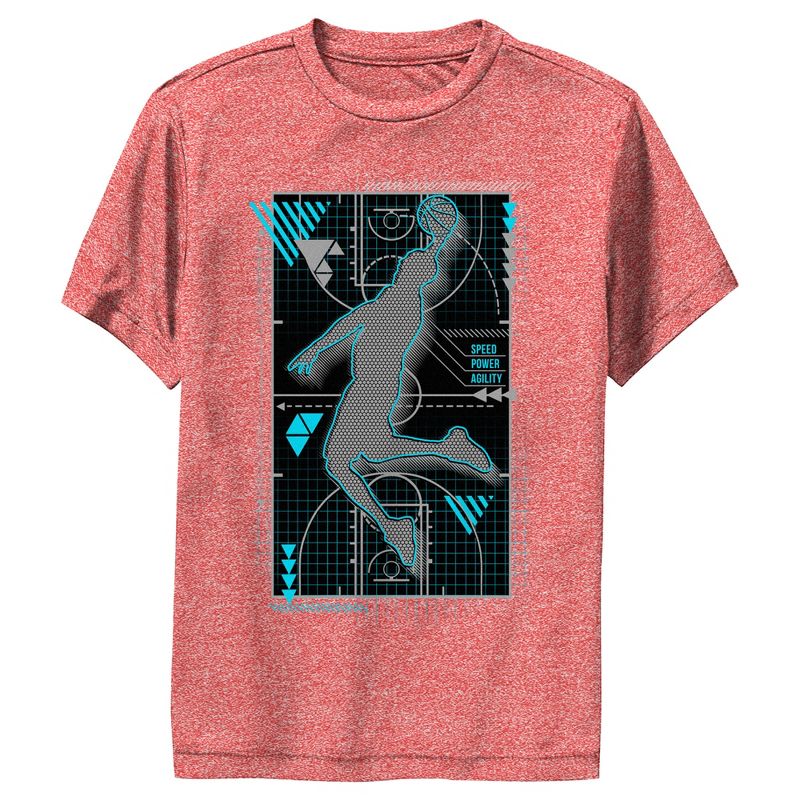Boy's Lost Gods Basketball Game Blueprint Performance Tee