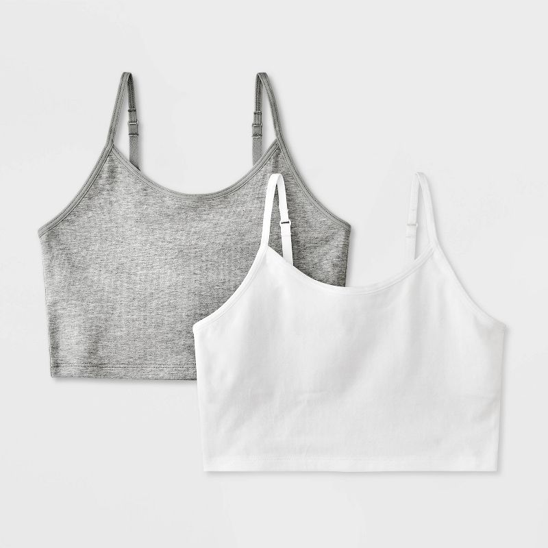 Girls' 2pk Cotton Shelf Bra Cami - Cat & Jack™