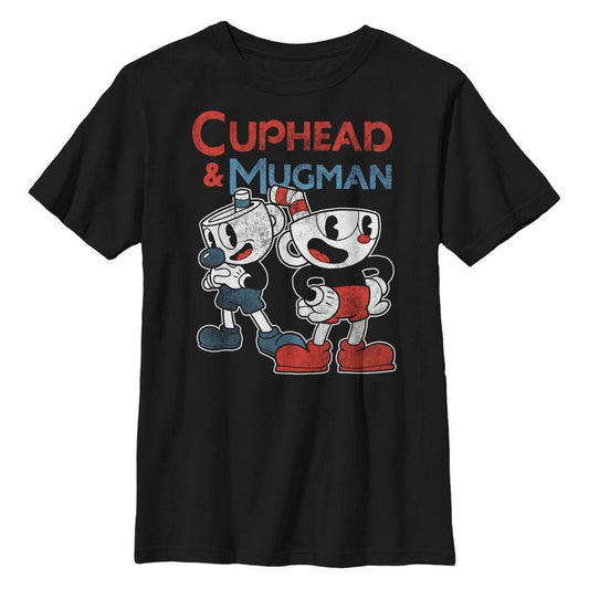 Boy's Cuphead Red and Blue Best Friends T-Shirt