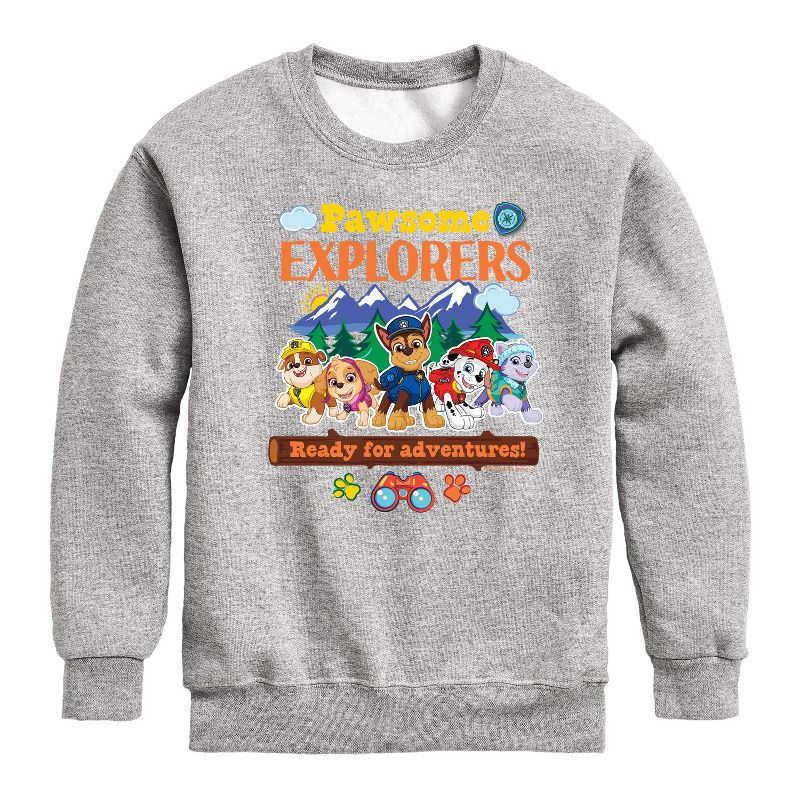 Boys' - Paw Patrol - Pawsome Explorers Graphic Long Sleeve Fleece Sweatshirt