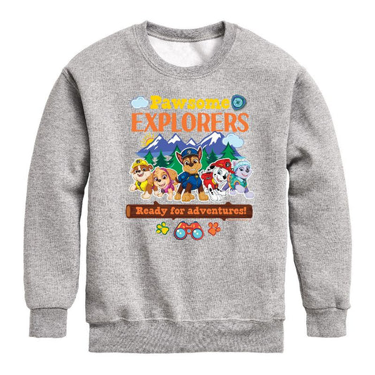 Boys' - Paw Patrol - Pawsome Explorers Graphic Long Sleeve Fleece Sweatshirt