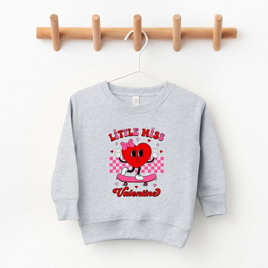 سويت شيرت جرافيكي ناعم للغاية بتصميم Little Miss Valentine Skateboard Youth من Juniper Shop